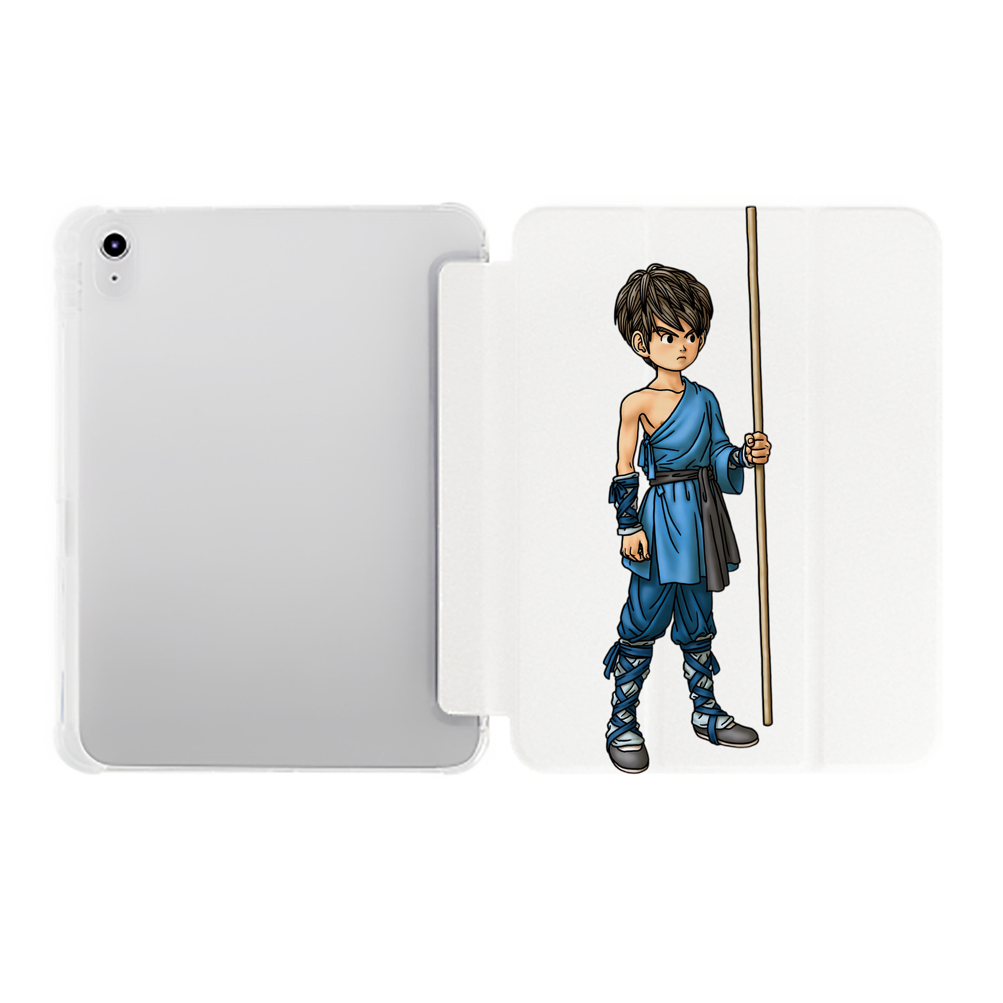 （画像用） ドラゴンクエスト Doragon Kuesuto Dragon Quest IPad ケース ペン収納付き 三つ折りスタンド PUレザー×シリコン 対応機種9.5/10.5/10.9インチ